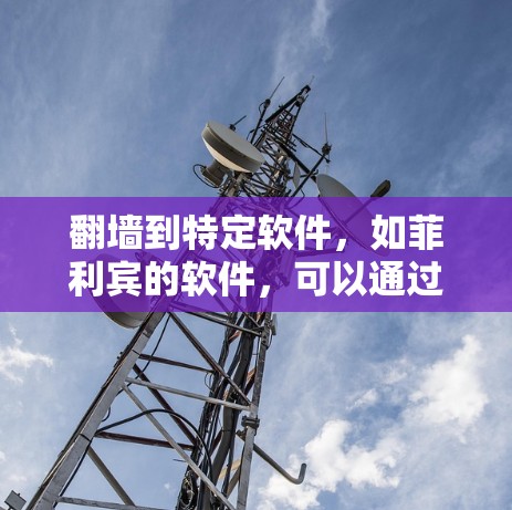 翻墙到特定软件，如菲利宾的软件，可以通过以下步骤进行