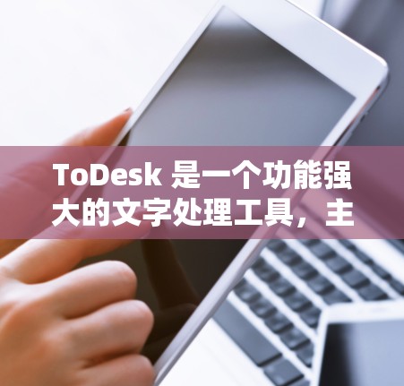 ToDesk 是一个功能强大的文字处理工具，主要用于文本编辑、排版和自动化工作。以下是对 ToDesk 简单的配置方法和使用指南