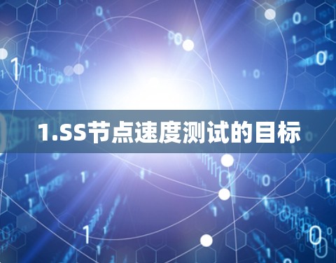 1.SS节点速度测试的目标