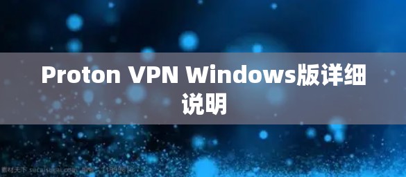 Proton VPN Windows版详细说明 Proton VPN Windows版详细说明